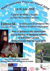 Affiche élection Mademoiselle Pays du Gard 2018