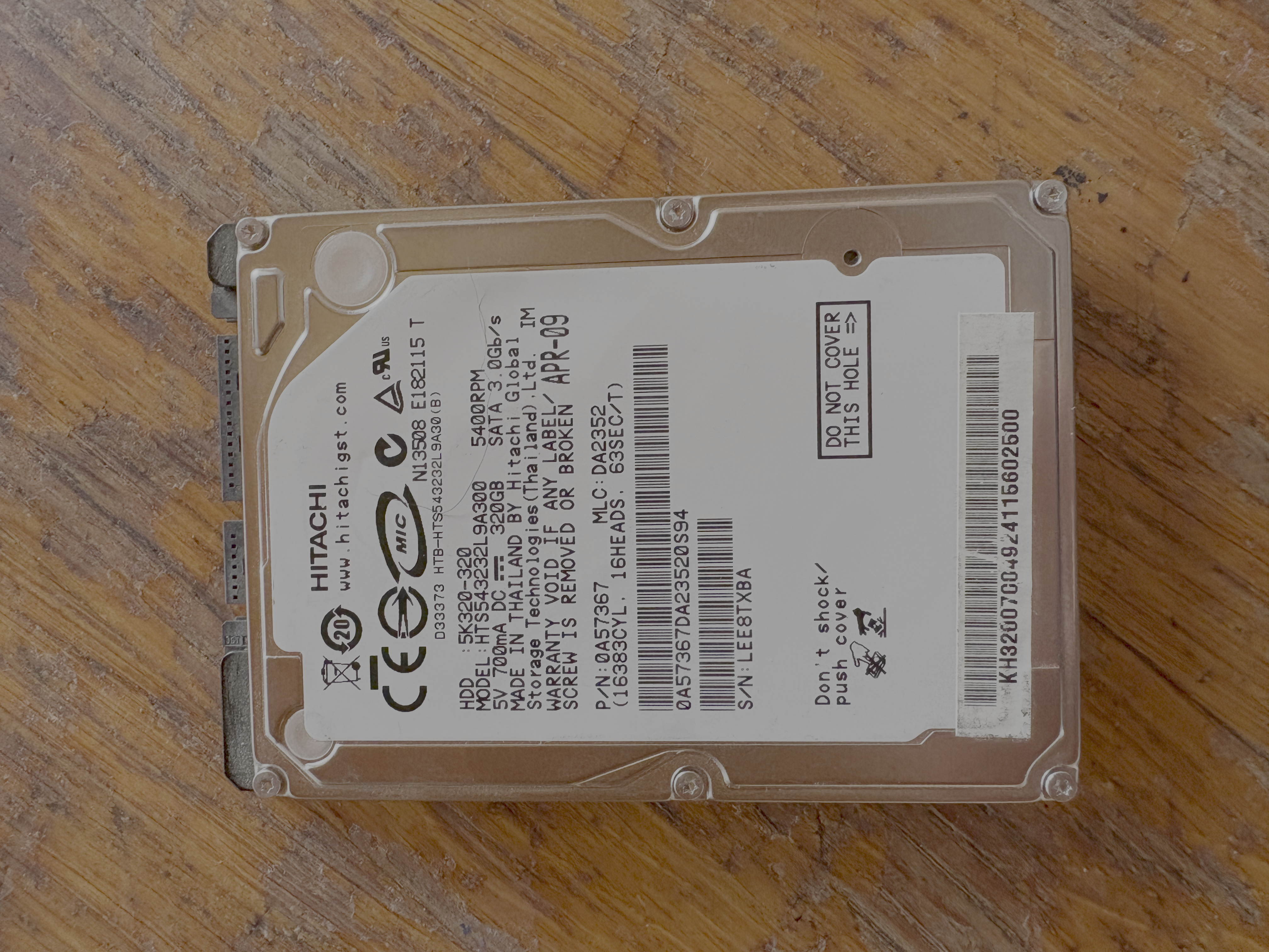 Disque dur Hitachi 320GB